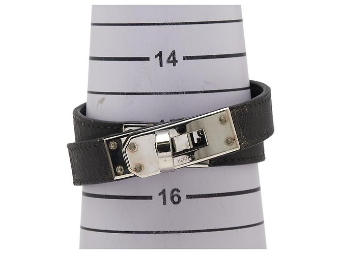 Bracciale Kelly Double Tour in Vitello Box di Hermès Nero - vista 8
