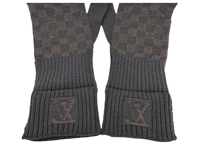 Guanti Louis Vuitton Gon Petit Damier Graphite Nero - vista 6