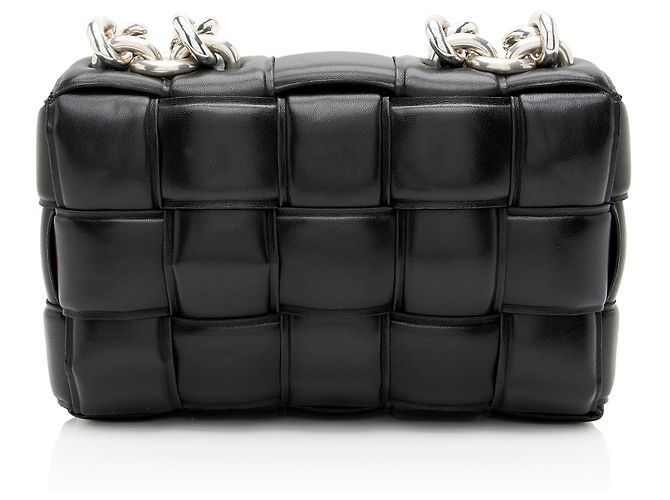Borsa a spalla maxi in pelle di agnello Cassette con catena Bottega Veneta - vista 3