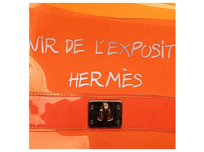 Hermès Vinyl Kelly Handtasche Orange - Ansicht 8