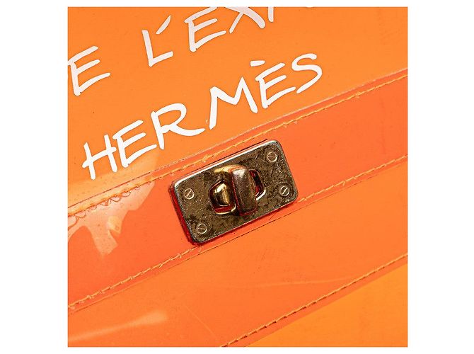 Hermès Vinyl Kelly Handtasche Orange - Ansicht 9
