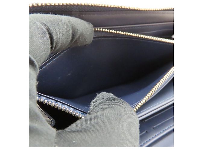 Louis Vuitton Zippy Wallet Monogram Mahina Long Wallet Blue - view 9