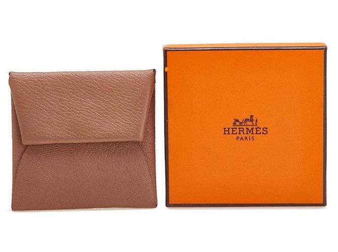 Monedero Bastia de cabra Hermès Castaño - vista 10