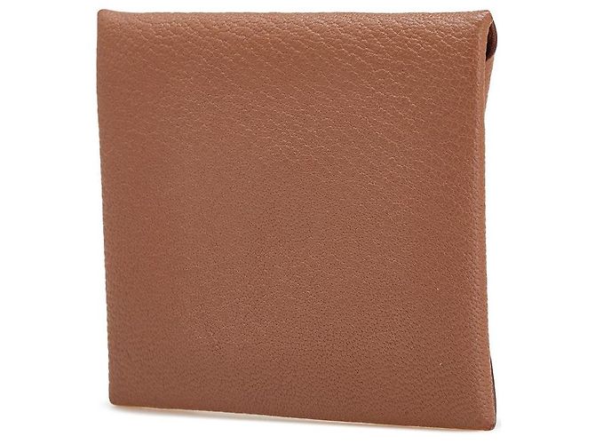 Monedero Bastia de cabra Hermès Castaño - vista 2