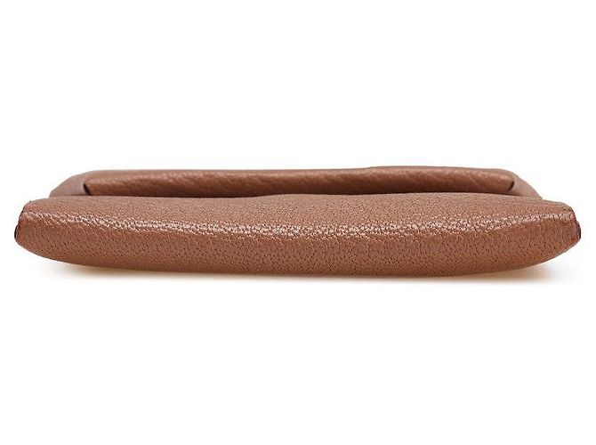 Monedero Bastia de cabra Hermès Castaño - vista 3