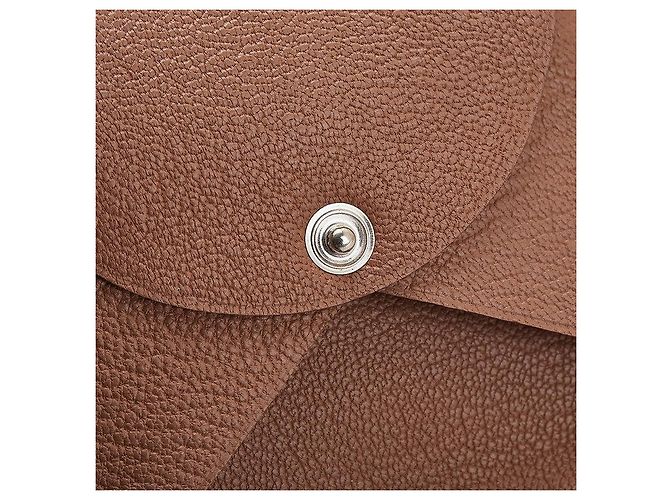 Monedero Bastia de cabra Hermès Castaño - vista 7