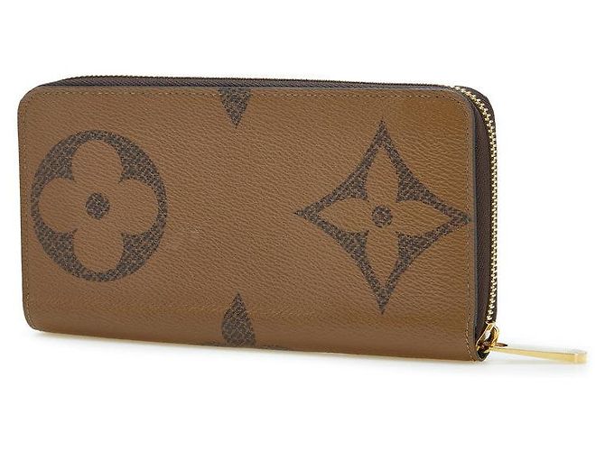 Langer Reißverschluss Geldbeutel aus PVC Monogramm Giant Reverse Louis Vuitton Braun - Ansicht 2
