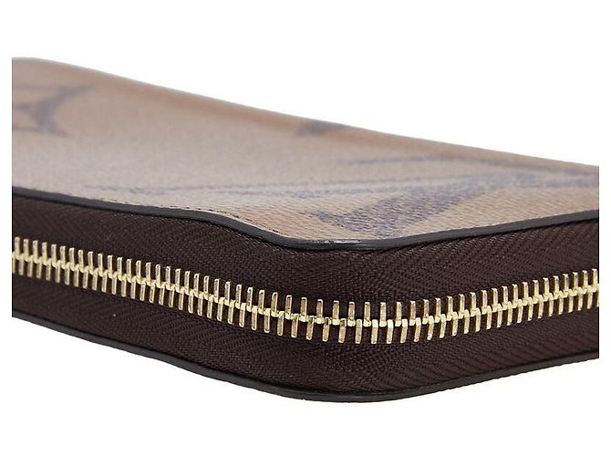 Langer Reißverschluss Geldbeutel aus PVC Monogramm Giant Reverse Louis Vuitton Braun - Ansicht 4