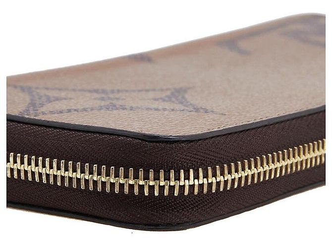 Langer Reißverschluss Geldbeutel aus PVC Monogramm Giant Reverse Louis Vuitton Braun - Ansicht 5