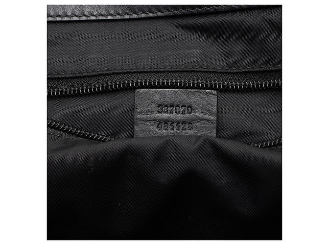 Große Gucci Techno Canvas Web Schnalle Tote Schwarz - Ansicht 6