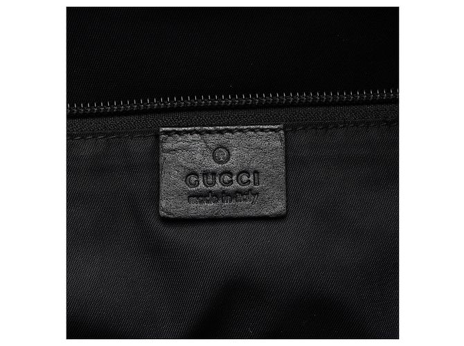 Große Gucci Techno Canvas Web Schnalle Tote Schwarz - Ansicht 8