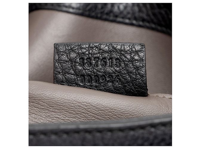 Borsa a secchiello Miss Bamboo in pelle Gucci Nero - vista 6