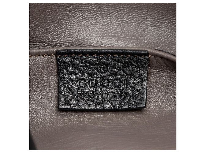 Borsa a secchiello Miss Bamboo in pelle Gucci Nero - vista 8