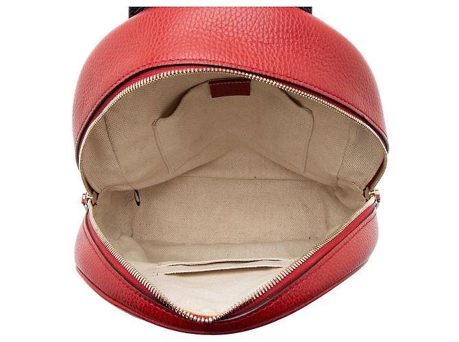 Gucci Leather Soho Chain Backpack Blue - view 7