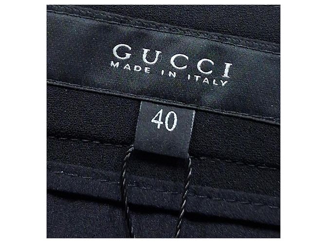 Gucci Crepe-Hosen aus schwarzem Polyester - Ansicht 3