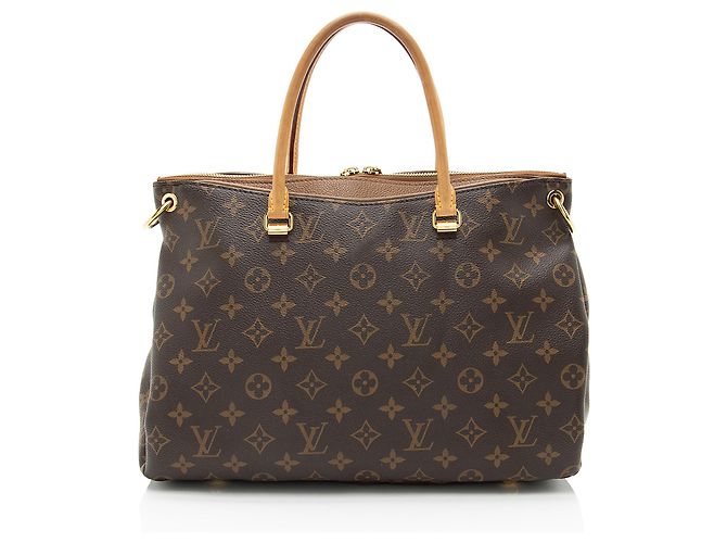 Borsa Pallas in tela Monogram Louis Vuitton Marrone - vista 3