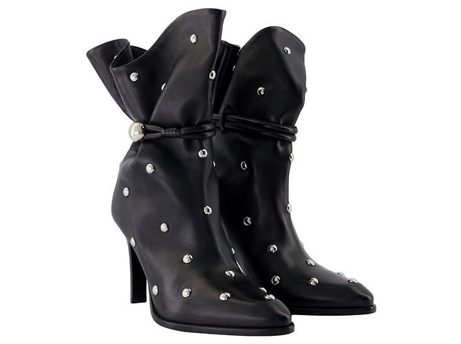 Lolya Gd Ankle Boots - Isabel Marant - Leather - Black - view 2