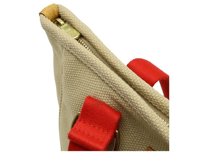 Borsa 2 in 1 in tela Antigua Louis Vuitton Marrone Beige - vista 5