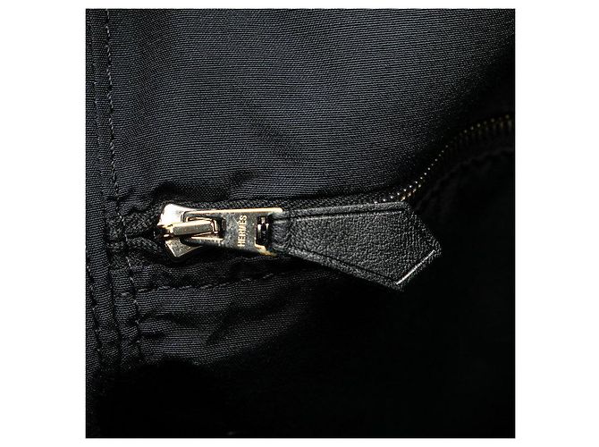 Bolso Tote de Nylon y Cuero Acapulco de Hermès Negro - vista 7