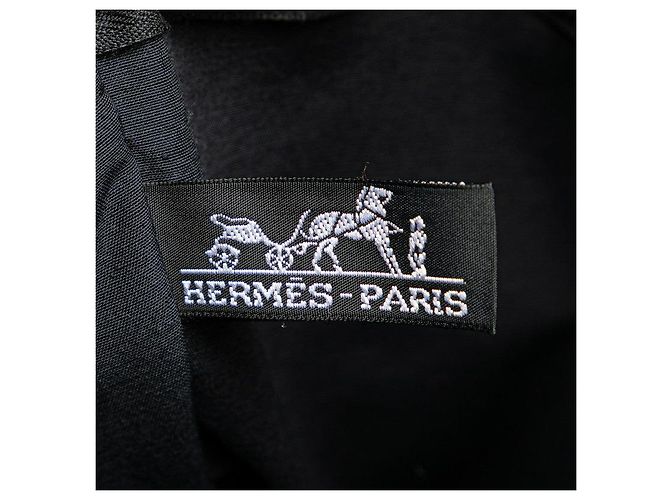 Bolso Tote de Nylon y Cuero Acapulco de Hermès Negro - vista 8