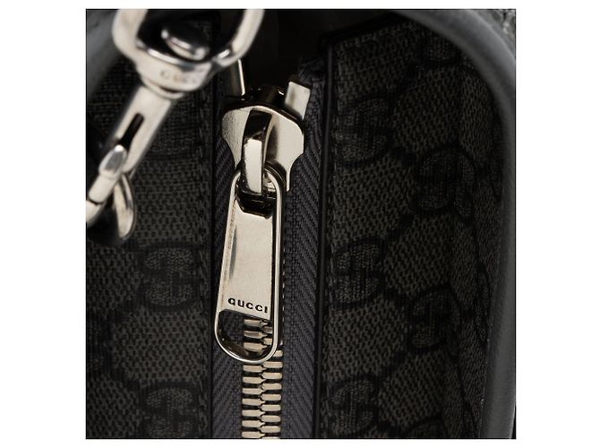 Gucci GG Supreme Ophidia Vertikale Mittelgroße Tasche Grau - Ansicht 10