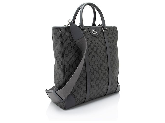 Gucci GG Supreme Ophidia Vertikale Mittelgroße Tasche Grau - Ansicht 2