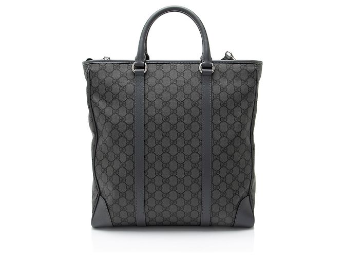 Gucci GG Supreme Ophidia Vertikale Mittelgroße Tasche Grau - Ansicht 3