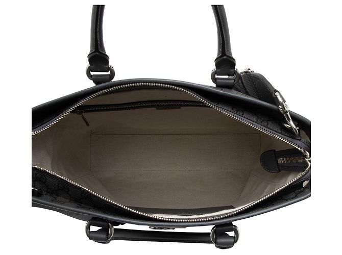 Gucci GG Supreme Ophidia Vertikale Mittelgroße Tasche Grau - Ansicht 7