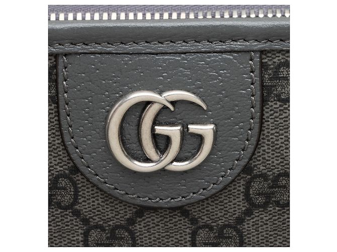 Gucci GG Supreme Ophidia Vertikale Mittelgroße Tasche Grau - Ansicht 9