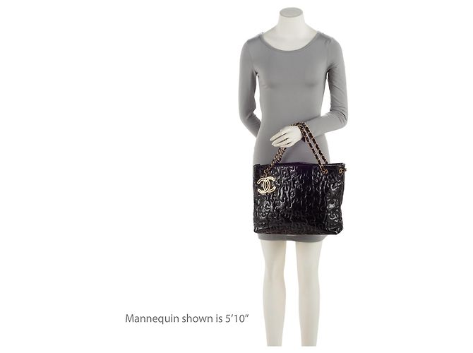 Gabrielle Chanel Patentleder Puzzle Tote Schwarz - Ansicht 5