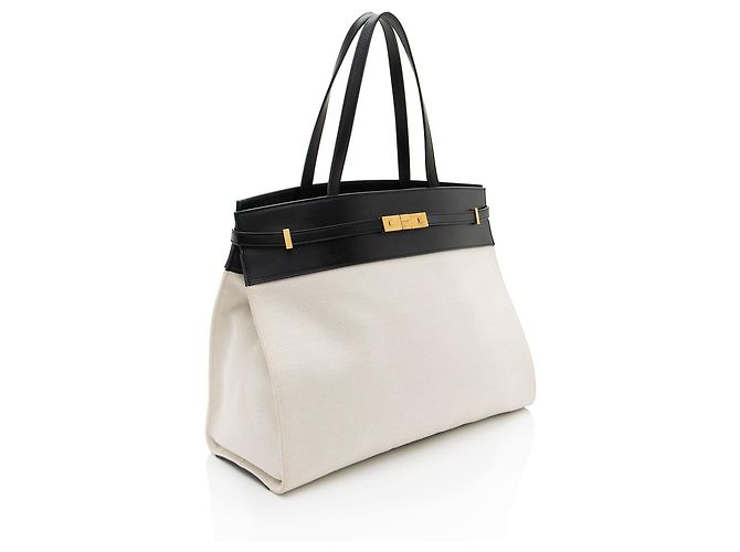 Saint Laurent Canvas Leder Manhattan Medium Satchel - Ansicht 2