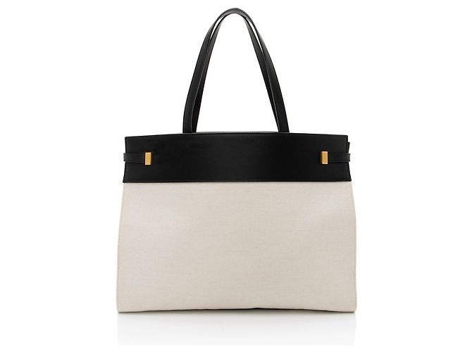 Saint Laurent Canvas Leder Manhattan Medium Satchel - Ansicht 3