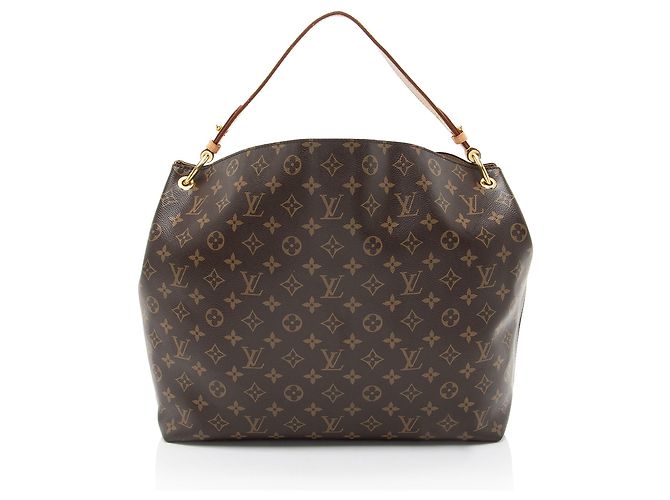 Borsa hobo Graceful MM in tela Monogram Louis Vuitton Marrone - vista 3