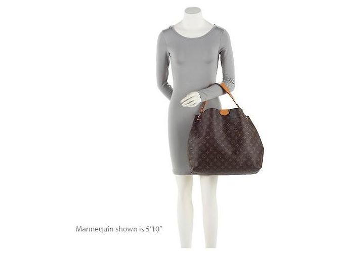 Borsa hobo Graceful MM in tela Monogram Louis Vuitton Marrone - vista 5