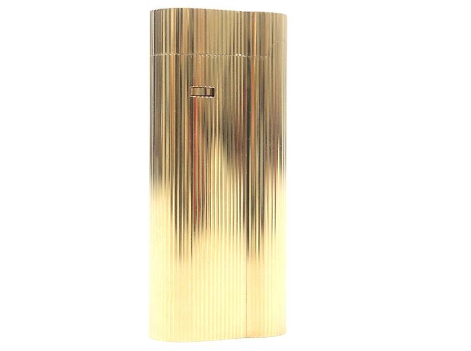 Alfred Dunhill Encendedor ovalado con patrón de rayas Dunhill Dorado - vista 2