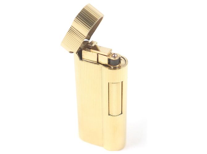 Alfred Dunhill Encendedor ovalado con patrón de rayas Dunhill Dorado - vista 3