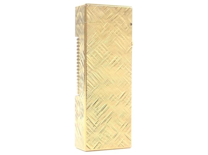 Alfred Dunhill Briquet Dunhill Crosscut Pattern Doré - vue 2