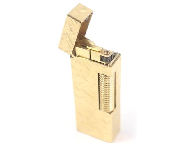 Alfred Dunhill Briquet Dunhill Crosscut Pattern Doré - vue 3