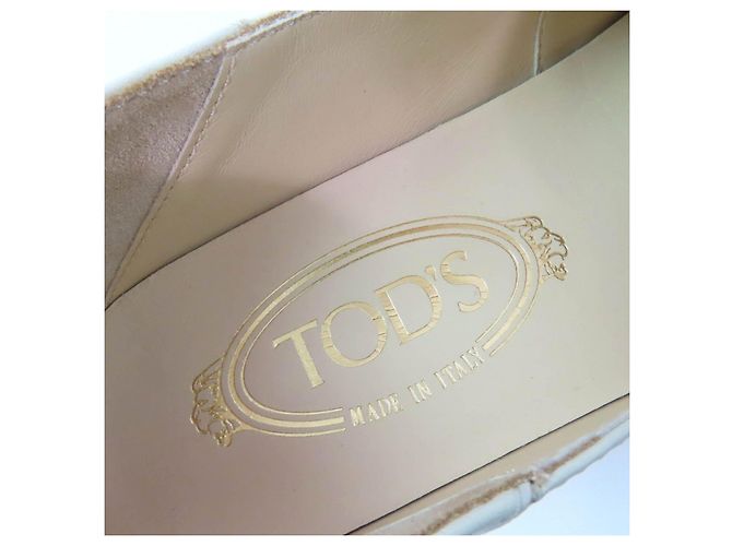Tod's Tod’s KATE 2WAY Leder Espadrilles Beige Roh - Ansicht 10