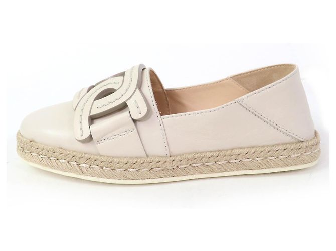 Tod's Tod’s KATE 2WAY Leder Espadrilles Beige Roh - Ansicht 5