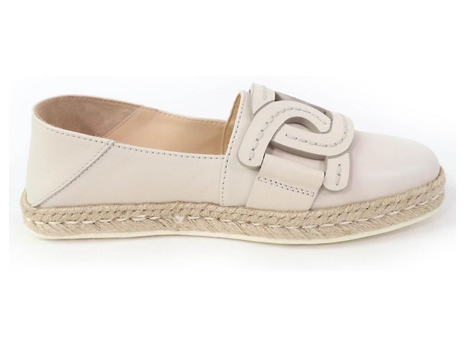 Tod's Tod’s KATE 2WAY Leder Espadrilles Beige Roh - Ansicht 6
