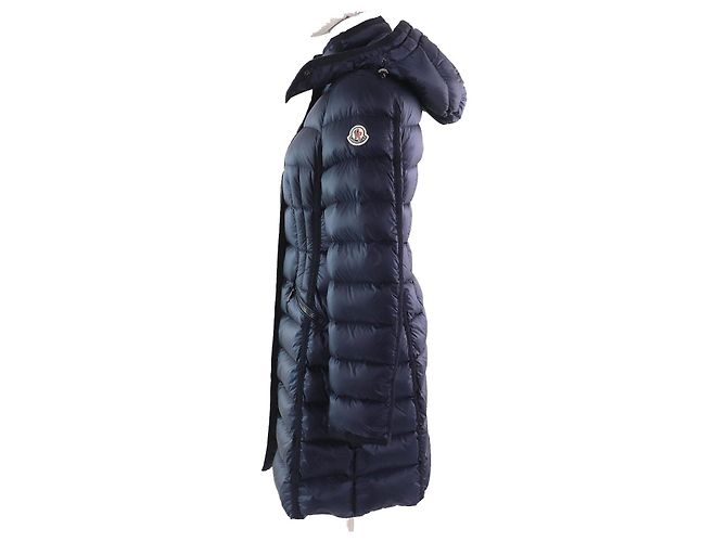 Moncler HERMINE Abrigo de Nylon con Plumas Azul Azul marino - vista 2