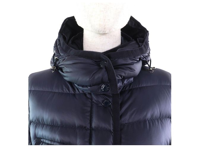 Moncler HERMINE Abrigo de Nylon con Plumas Azul Azul marino - vista 4