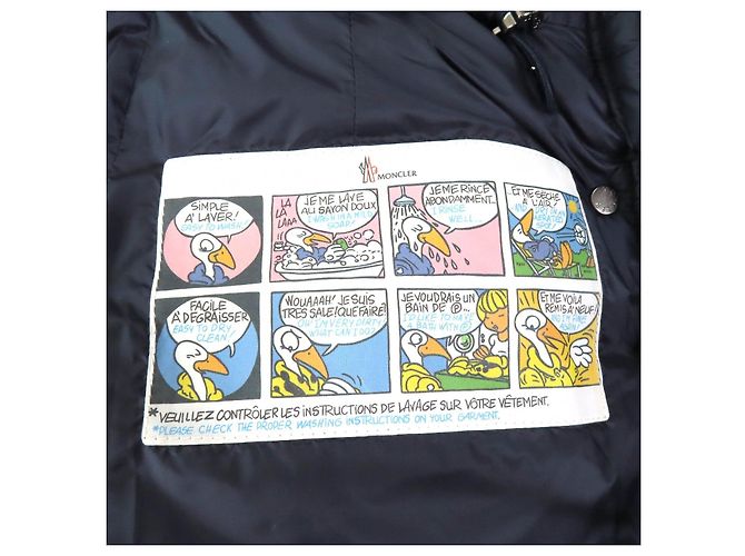 Moncler HERMINE Abrigo de Nylon con Plumas Azul Azul marino - vista 9