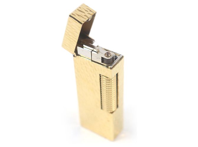 Alfred Dunhill Isqueiro quadrado com padrão total Dunhill Dourado - vista 4
