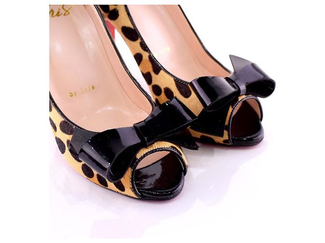 Autre Marque Harako Leder Pumps aus der ES-Kollektion Beige Leopardenprint - Ansicht 5