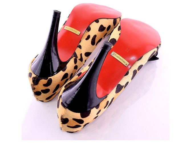 Autre Marque Harako Leder Pumps aus der ES-Kollektion Beige Leopardenprint - Ansicht 7