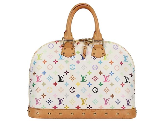 Louis Vuitton Alma Handtasche Monogramm Multicolor GM Weiß - Ansicht 2