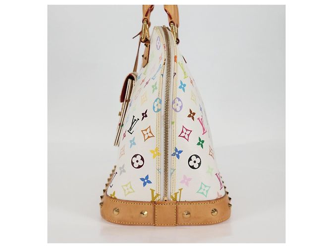 Louis Vuitton Alma Handtasche Monogramm Multicolor GM Weiß - Ansicht 3