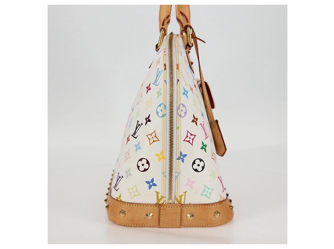 Louis Vuitton Alma Handtasche Monogramm Multicolor GM Weiß - Ansicht 4